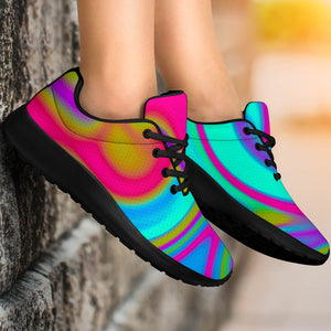 Neon Psychedelic Trippy Print Sport Shoes GearFrost