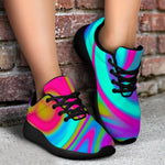 Neon Psychedelic Trippy Print Sport Shoes GearFrost