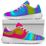 Neon Psychedelic Trippy Print Sport Shoes GearFrost