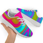 Neon Psychedelic Trippy Print Sport Shoes GearFrost