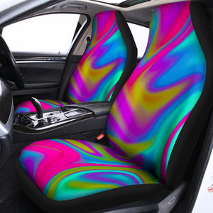 Neon Psychedelic Trippy Print Universal Fit Car Seat Covers