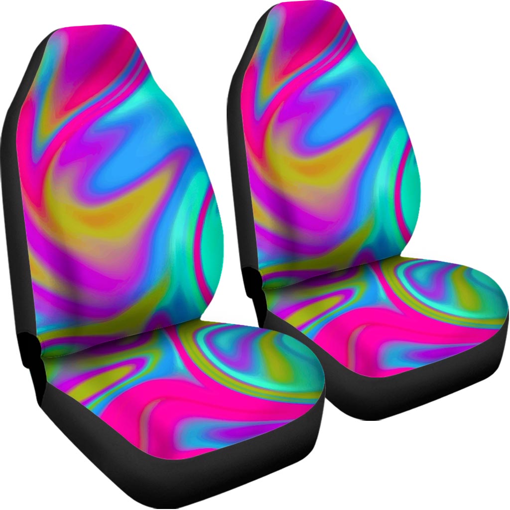 Neon Psychedelic Trippy Print Universal Fit Car Seat Covers