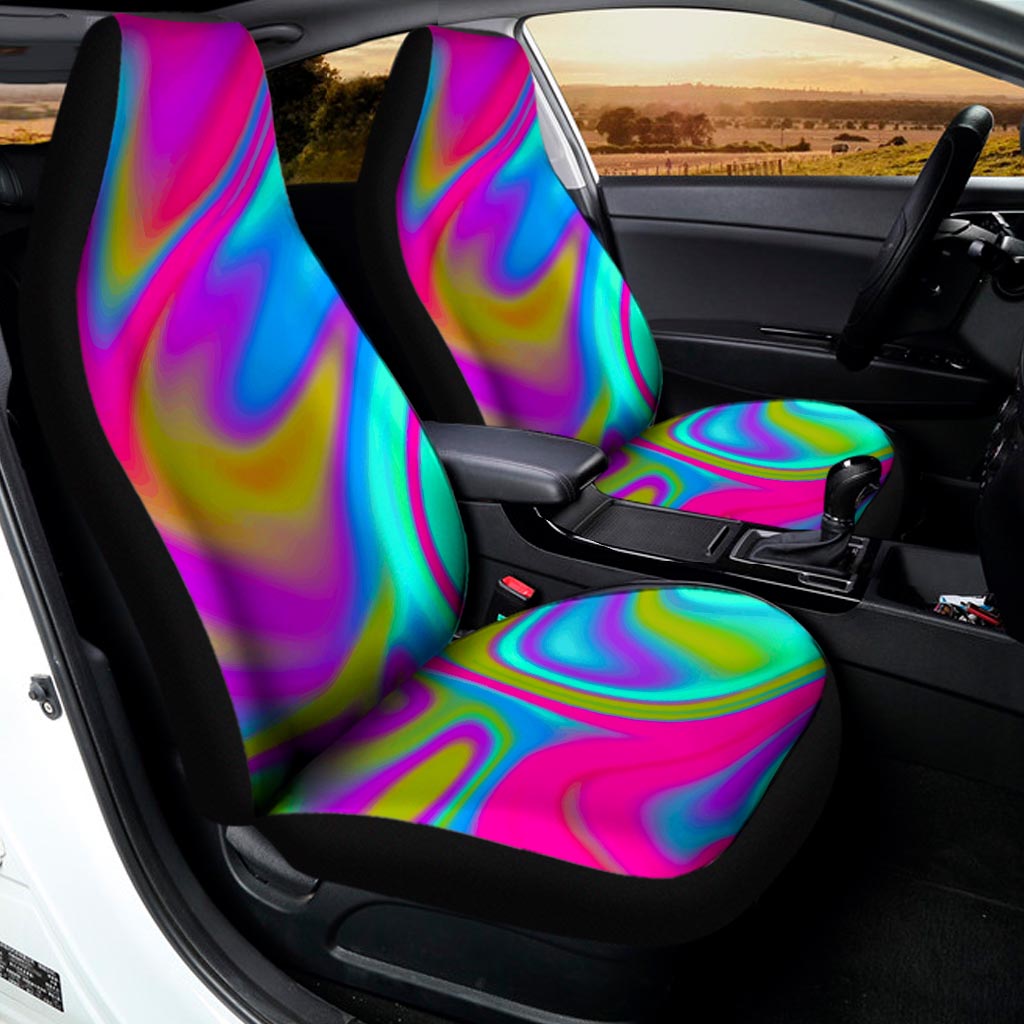 Neon Psychedelic Trippy Print Universal Fit Car Seat Covers