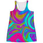 Neon Psychedelic Trippy Print Women's Racerback Tank Top