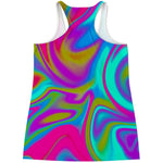 Neon Psychedelic Trippy Print Women's Racerback Tank Top