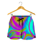 Neon Psychedelic Trippy Print Women's Shorts