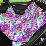 Neon Skull Floral Pattern Print Pet Car Back Seat Cover