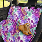 Neon Skull Floral Pattern Print Pet Car Back Seat Cover