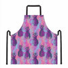 Neon Trippy Pineapple Pattern Print Apron