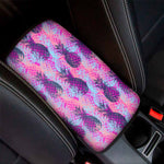 Neon Trippy Pineapple Pattern Print Car Center Console Cover
