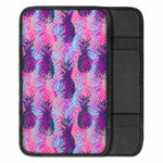 Neon Trippy Pineapple Pattern Print Car Center Console Cover