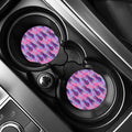 Neon Trippy Pineapple Pattern Print Car Coasters
