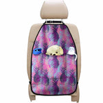 Neon Trippy Pineapple Pattern Print Car Seat Organizers