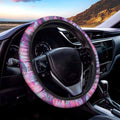 Neon Trippy Pineapple Pattern Print Car Steering Wheel Cover
