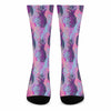 Neon Trippy Pineapple Pattern Print Crew Socks