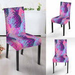 Neon Trippy Pineapple Pattern Print Dining Chair Slipcover