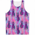 Neon Trippy Pineapple Pattern Print Men's Tank Top