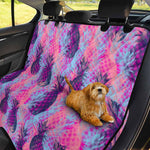 Neon Trippy Pineapple Pattern Print Pet Car Back Seat Cover