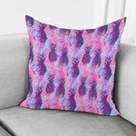 Neon Trippy Pineapple Pattern Print Pillow Cover