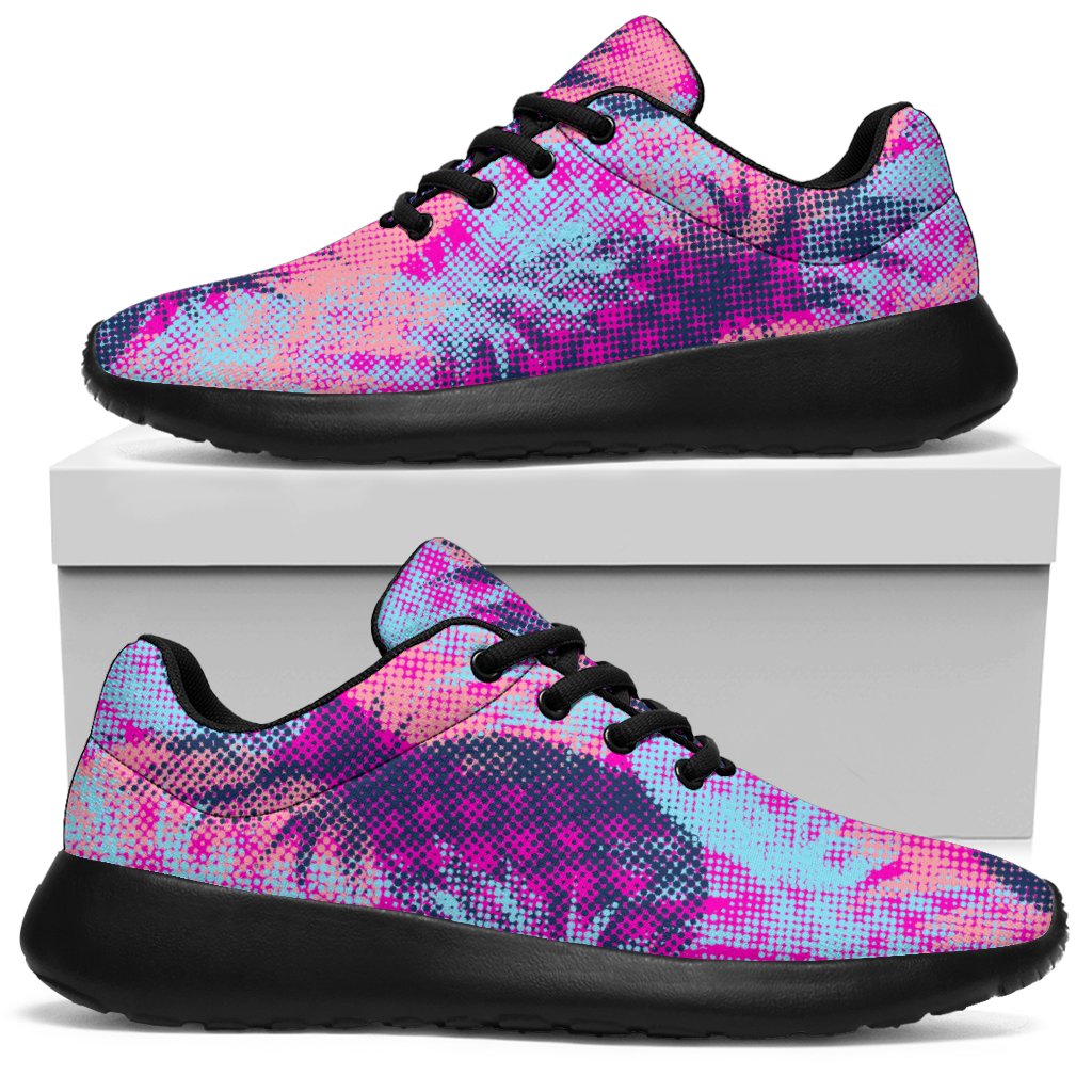 Neon Trippy Pineapple Pattern Print Sport Shoes GearFrost