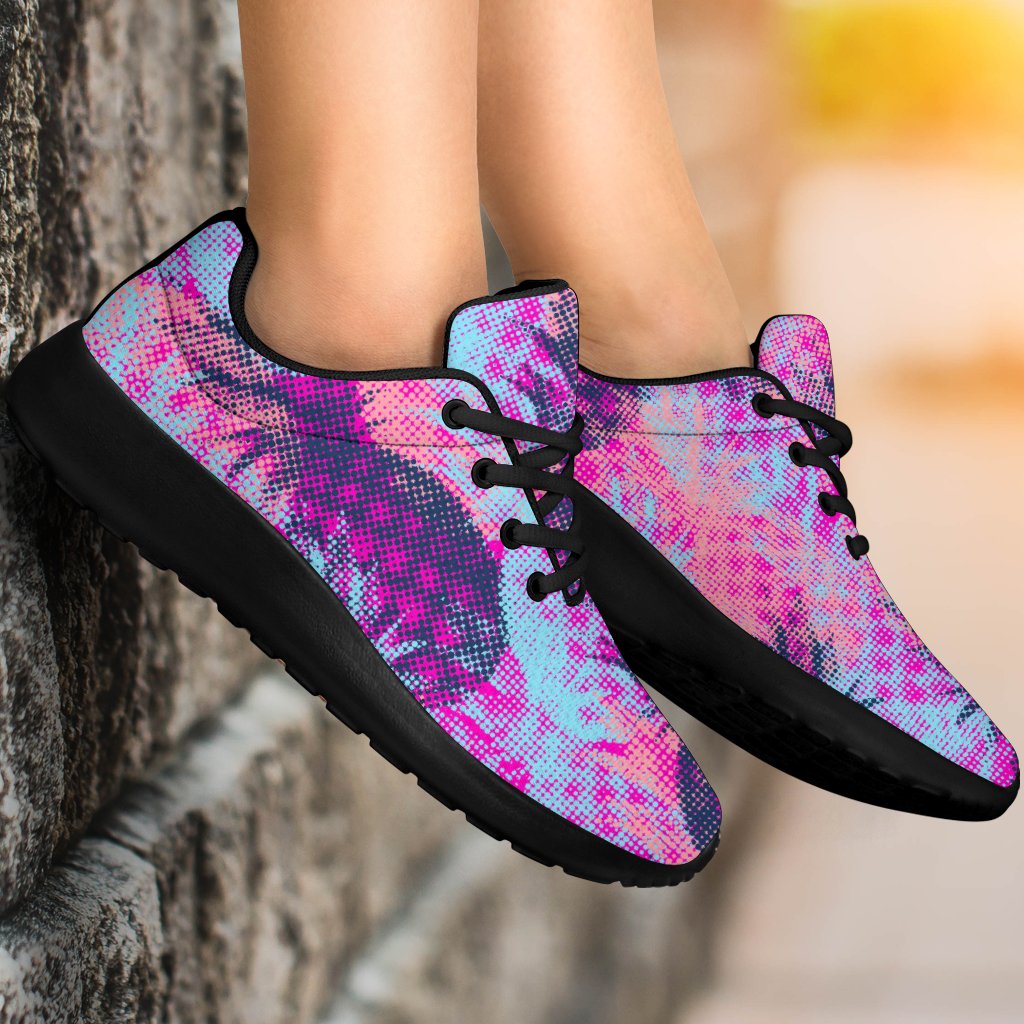 Neon Trippy Pineapple Pattern Print Sport Shoes GearFrost