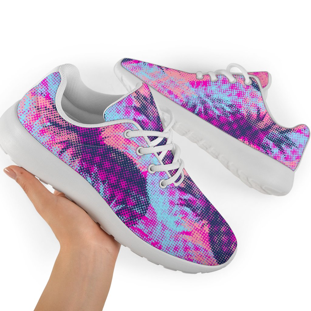 Neon Trippy Pineapple Pattern Print Sport Shoes GearFrost