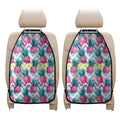 Neon Zig Zag Pineapple Pattern Print Car Seat Organizers
