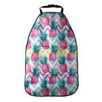 Neon Zig Zag Pineapple Pattern Print Car Seat Organizers
