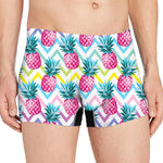 Neon Zig Zag Pineapple Pattern Print Men's Boxer Briefs