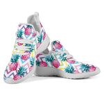 Neon Zig Zag Pineapple Pattern Print Mesh Knit Shoes GearFrost