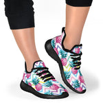 Neon Zig Zag Pineapple Pattern Print Mesh Knit Shoes GearFrost