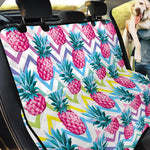 Neon Zig Zag Pineapple Pattern Print Pet Car Back Seat Cover