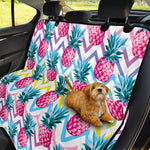 Neon Zig Zag Pineapple Pattern Print Pet Car Back Seat Cover