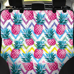 Neon Zig Zag Pineapple Pattern Print Pet Car Back Seat Cover