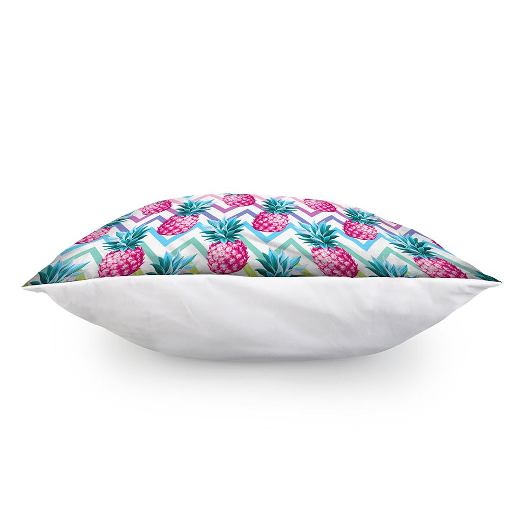 Neon Zig Zag Pineapple Pattern Print Pillow Cover