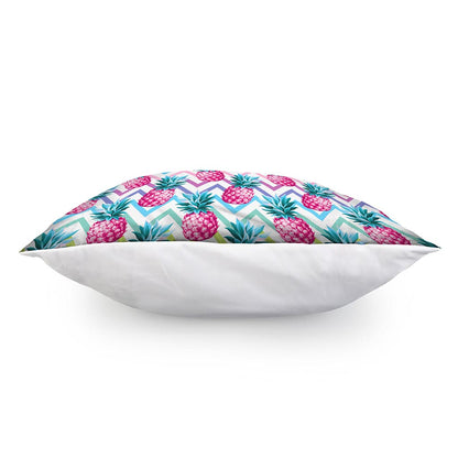 Neon Zig Zag Pineapple Pattern Print Pillow Cover