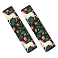 Night Floral Unicorn Pattern Print Car Seat Belt Covers