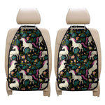 Night Floral Unicorn Pattern Print Car Seat Organizers