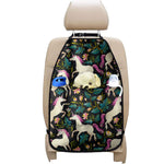 Night Floral Unicorn Pattern Print Car Seat Organizers