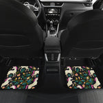 Night Floral Unicorn Pattern Print Front and Back Car Floor Mats