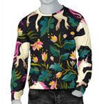 Night Floral Unicorn Pattern Print Men's Crewneck Sweatshirt GearFrost