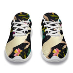 Night Floral Unicorn Pattern Print Sport Shoes GearFrost