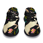 Night Floral Unicorn Pattern Print Sport Shoes GearFrost