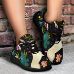 Night Floral Unicorn Pattern Print Sport Shoes GearFrost