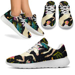 Night Floral Unicorn Pattern Print Sport Shoes GearFrost