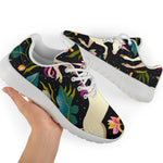 Night Floral Unicorn Pattern Print Sport Shoes GearFrost