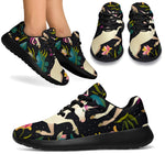 Night Floral Unicorn Pattern Print Sport Shoes GearFrost