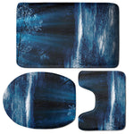 Night Forest And Moonlight Print 3 Piece Bath Mat Set