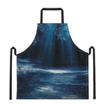 Night Forest And Moonlight Print Apron