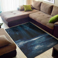 Night Forest And Moonlight Print Floor Mat
